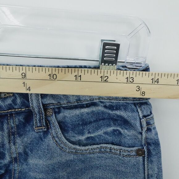 Extra Small Denim Shorts Blue Raw Hem Boho Festival Coastal Summer Distressed‎ - Picture 3 of 16